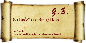Galbács Brigitta névjegykártya