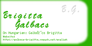 brigitta galbacs business card